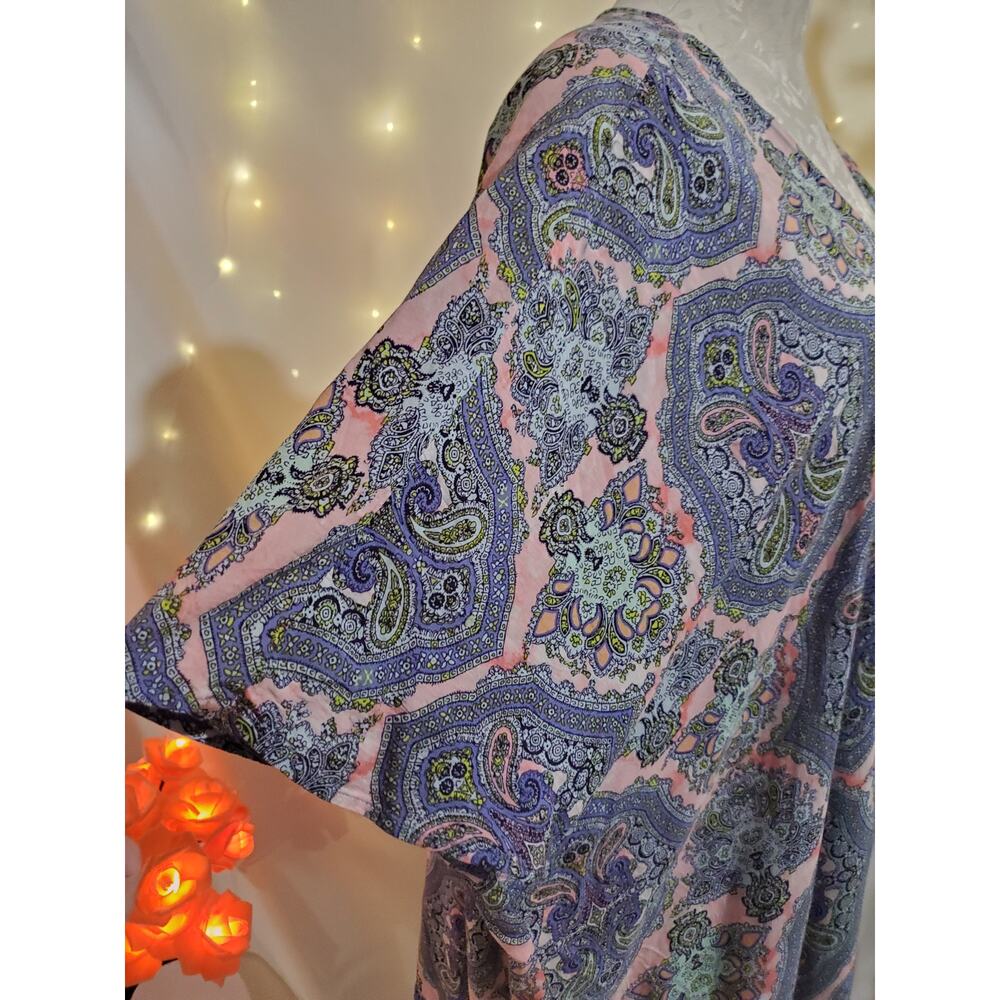 Victoria's Secret Swim Paisley Fringe Kimono Coverup Womens Size M/L Hippie Boho - Picture 5 of 11